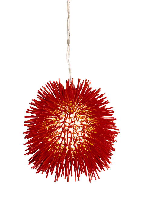 Varaluz - 169M01RE - One Light Mini Pendant - Urchin - Super Red