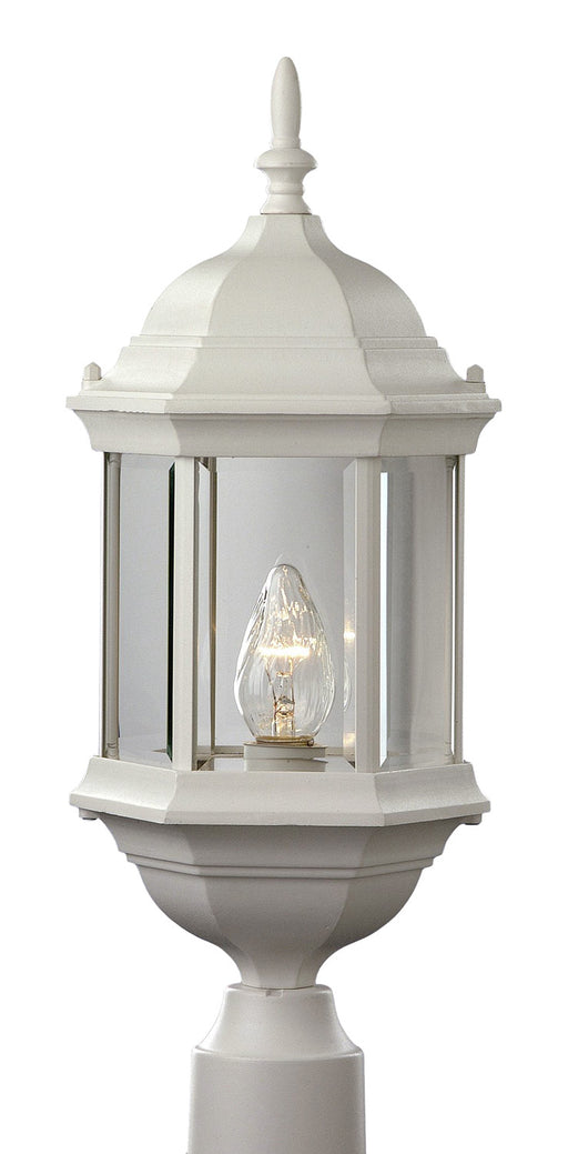 Trans Globe Imports - 4352 WH - One Light Postmount Lantern - Josephine - White