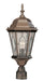Trans Globe Imports - 4716 BRZ - One Light Postmount Lantern - Villa Nueva - Black Bronze