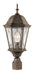 Trans Globe Imports - 4716 RT - One Light Postmount Lantern - Villa Nueva - Rust