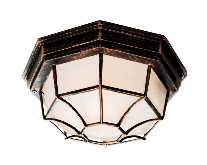 Trans Globe Imports - 40581 BC - One Light Flushmount Lantern - Benkert - Black Copper