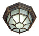 Trans Globe Imports - 40582 RT - One Light Flushmount Lantern - Benkert - Rust