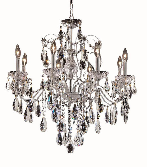 Elegant Lighting - 2016D26C/RC - Eight Light Chandelier - St. Francis - Chrome