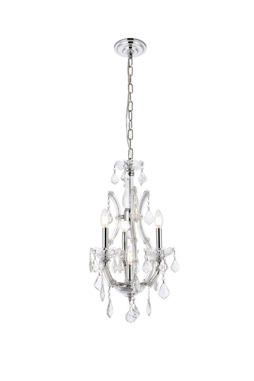 Elegant Lighting - 2800D12C/RC - Four Light Pendant - Maria Theresa - Chrome