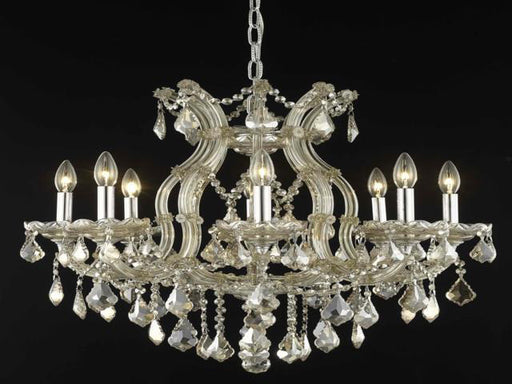 Elegant Lighting - 2800D26GT-GT/RC - Nine Light Chandelier - Maria Theresa - Golden Teak