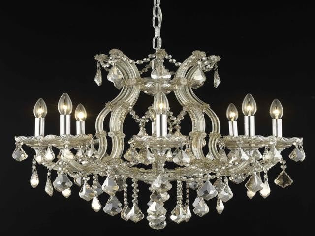 Elegant Lighting - 2800D26GT-GT/RC - Nine Light Chandelier - Maria Theresa - Golden Teak