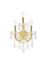 Elegant Lighting - 2800W3G/RC - Three Light Wall Sconce - Maria Theresa - Gold
