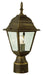 Trans Globe Imports - 4414 BG - One Light Postmount Lantern - Argyle - Black Gold