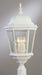 Trans Globe Imports - 51001 WH - Three Light Postmount Lantern - Classical - White