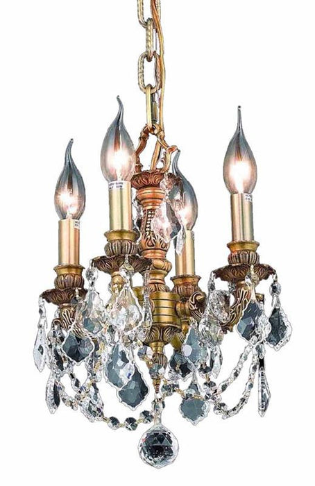 Elegant Lighting - 9104D10FG/RC - Four Light Pendant - Lillie - French Gold