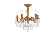 Elegant Lighting - 9205F18FG/RC - Five Light Flush Mount - Rosalia - French Gold