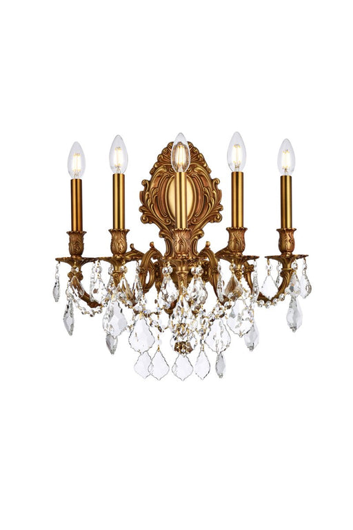 Elegant Lighting - 9605W21FG/RC - Five Light Wall Sconce - Monarch - French Gold