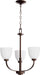 Quorum - 6060-3-86 - Three Light Chandelier - Reyes - Oiled Bronze