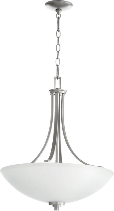 Quorum - 8060-4-64 - Four Light Pendant - Reyes - Classic Nickel