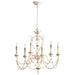 Cyan - 05783 - Six Light Chandelier - Florine - Persian White And Mystic Silver