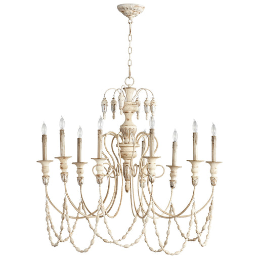 Cyan - 05784 - Nine Light Chandelier - Florine - Persian White And Mystic Silver
