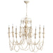 Cyan - 05784 - Nine Light Chandelier - Florine - Persian White And Mystic Silver