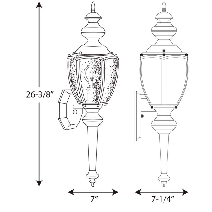 Roman Coach Wall Lantern-Exterior-Progress Lighting-Lighting Design Store