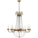 Visual Comfort - CHC 1408AB-SG - Eight Light Chandelier - Paris Flea Market - Antique-Burnished Brass