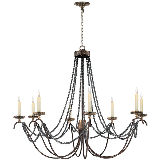 Visual Comfort - CHC 1413R - Eight Light Chandelier - Marigot - Hand Painted Rust Finish