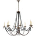 Visual Comfort - CHC 1413R - Eight Light Chandelier - Marigot - Hand Painted Rust Finish