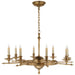 Visual Comfort - CHC 1447AB - Eight Light Chandelier - Leaf and Arrow - Antique-Burnished Brass