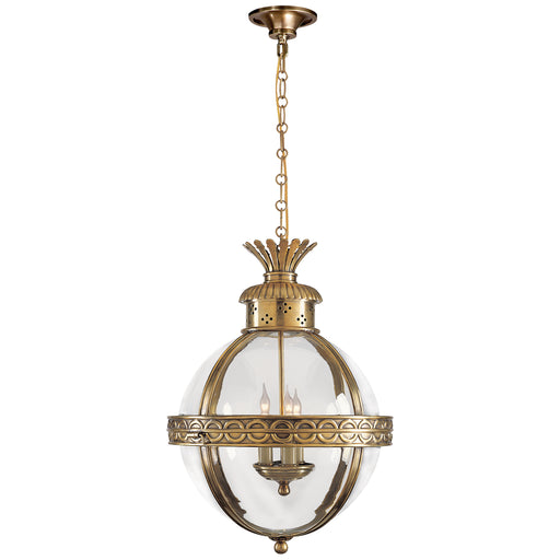 Visual Comfort - CHC 2111AB-CG - Three Light Lantern - Crown Top Globe - Antique-Burnished Brass
