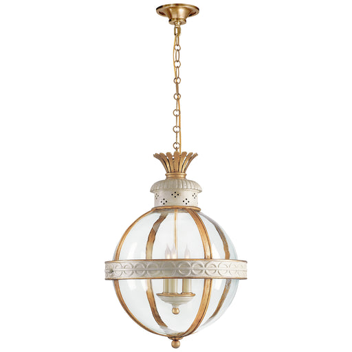 Visual Comfort - CHC 2111AW-CG - Three Light Lantern - Crown Top Globe - Antique White