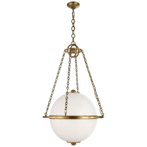 Visual Comfort - CHC 2135AB-WG - Two Light Lantern - Modern Globe - Antique-Burnished Brass