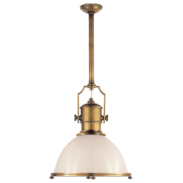 Visual Comfort - CHC 5136AB-WG - One Light Pendant - Country Industrial - Antique-Burnished Brass