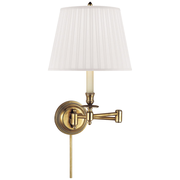 Visual Comfort - S 2010HAB-S - One Light Swing Arm Wall Lamp - Candle Stick - Hand-Rubbed Antique Brass