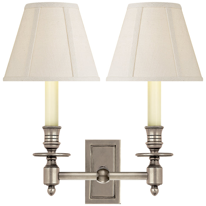 Visual Comfort - S 2212AN-L - Two Light Wall Sconce - French Library - Antique Nickel