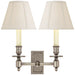 Visual Comfort - S 2212AN-L - Two Light Wall Sconce - French Library - Antique Nickel