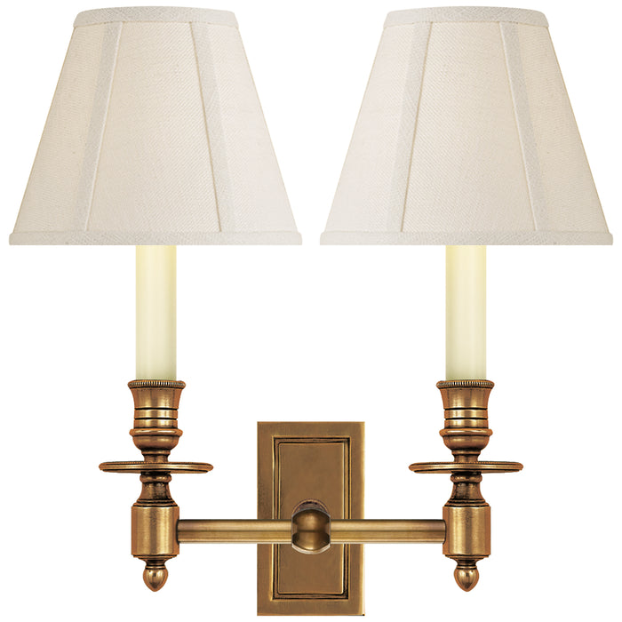 Visual Comfort - S 2212HAB-L - Two Light Wall Sconce - French Library - Hand-Rubbed Antique Brass