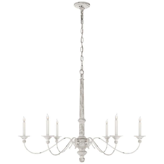 Visual Comfort - S 5212BW - Six Light Chandelier - Country Chandelier - Belgian White
