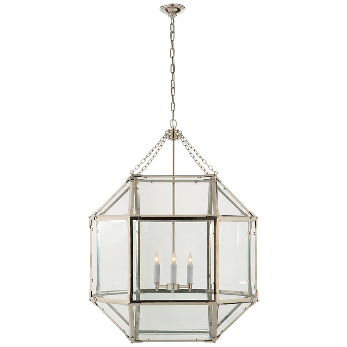 Visual Comfort - SK 5010PN-CG - Three Light Lantern - Morris - Polished Nickel