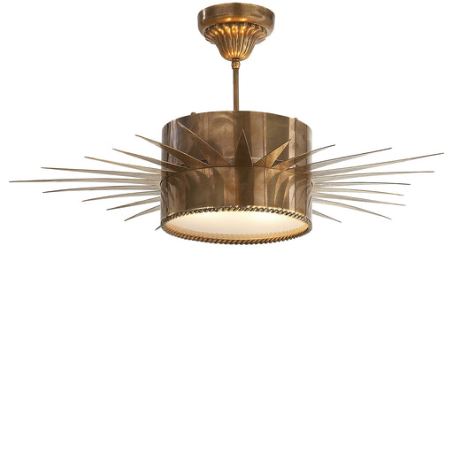 Visual Comfort - SK 5202HAB - Two Light Semi Flush Mount - Soleil - Hand-Rubbed Antique Brass