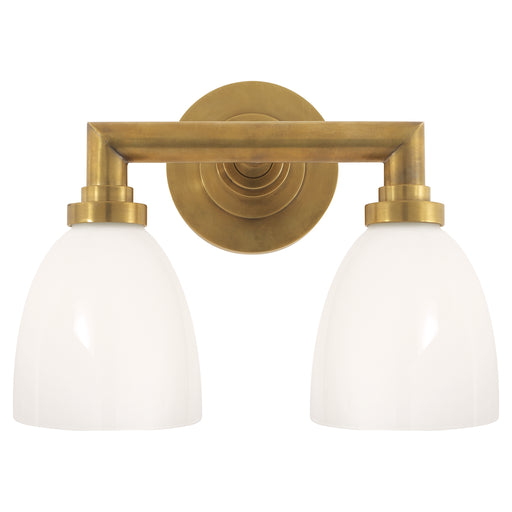 Visual Comfort - SL 2842HAB-WG - Two Light Bath Sconce - Wilton2 - Hand-Rubbed Antique Brass
