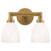 Visual Comfort - SL 2842HAB-WG - Two Light Bath Sconce - Wilton2 - Hand-Rubbed Antique Brass