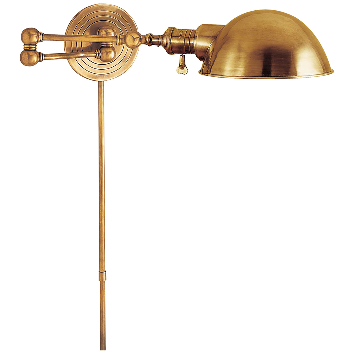 Visual Comfort Boston Adjustable Wall Light - Hand-Rubbed Antique Brass