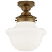 Visual Comfort - SL 4121HAB-WG - One Light Flush Mount - edmond - Hand-Rubbed Antique Brass