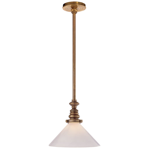 Visual Comfort - SL 5125HAB-WG1 - One Light Pendant - Boston - Hand-Rubbed Antique Brass
