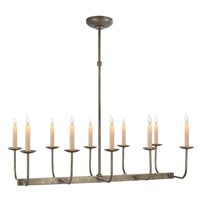 Visual Comfort - SL 5863AN - Ten Light Chandelier - Linear Branched - Antique Nickel