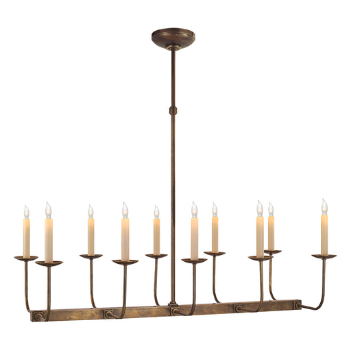 Visual Comfort - SL 5863HAB - Ten Light Chandelier - Linear Branched - Hand-Rubbed Antique Brass