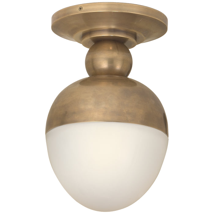 Visual Comfort - TOB 4006HAB-WG - One Light Flush Mount - Clark - Hand-Rubbed Antique Brass