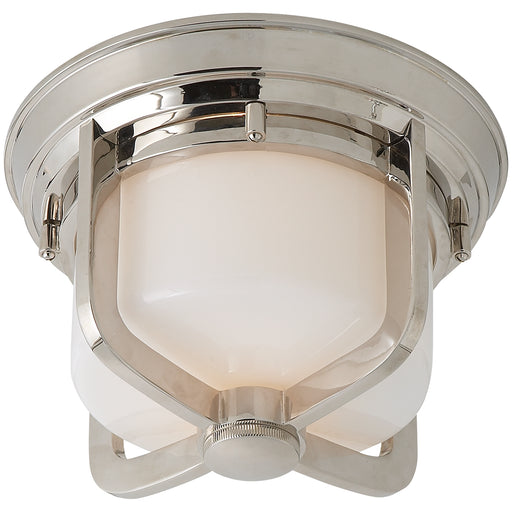 Visual Comfort - TOB 4011PN-WG - One Light Flush Mount - Milton - Polished Nickel