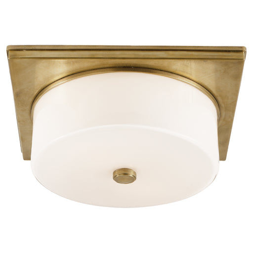 Visual Comfort - TOB 4216HAB-WG - Two Light Flush Mount - Newhouse Block - Hand-Rubbed Antique Brass