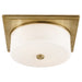 Visual Comfort - TOB 4216HAB-WG - Two Light Flush Mount - Newhouse Block - Hand-Rubbed Antique Brass