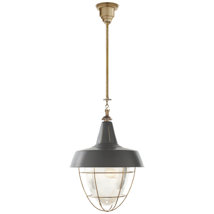 Visual Comfort - TOB 5042HAB-G - Two Light Pendant - henry - Hand-Rubbed Antique Brass