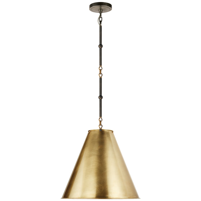 Visual Comfort - TOB 5090BZ/HAB-HAB - One Light Pendant - Goodman - Bronze with Antique Brass